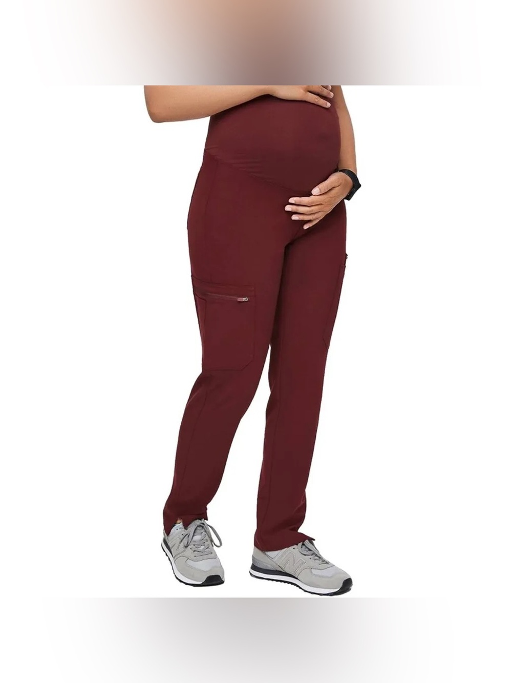 Figs Yola Maternity 3.0 Scrub Pant Burgundy Large Tall